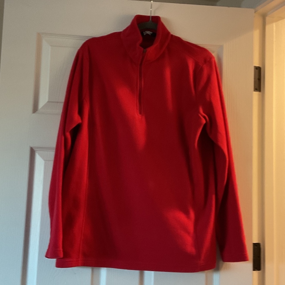 Red Quarter-Zip Pullover